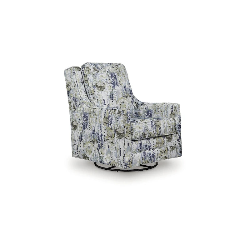 Fauteuil pivotant et planeur gris/vert - 30 L x 39 P x 41 H