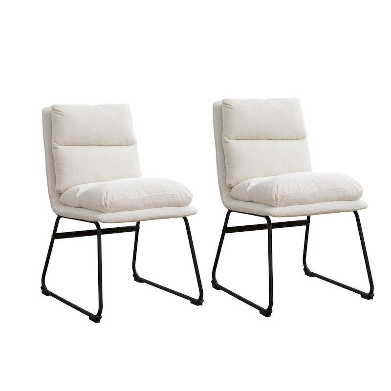 Chaises de salle à manger rembourrées, lot de 2