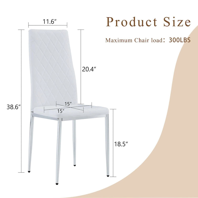 Lot de 6 chaises de salle à manger au style moderne