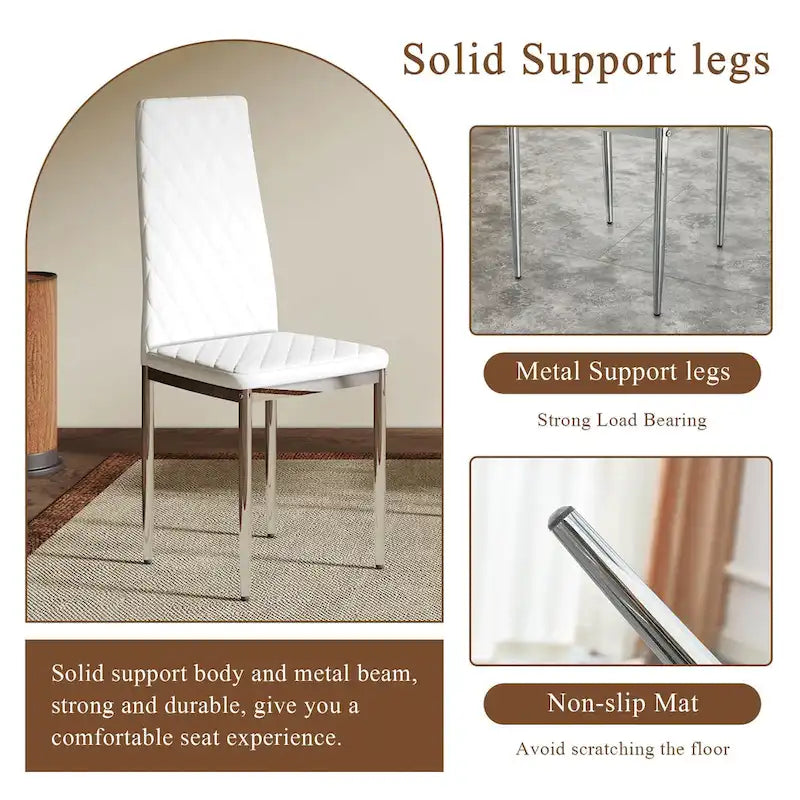 Lot de 6 chaises de salle à manger au style moderne