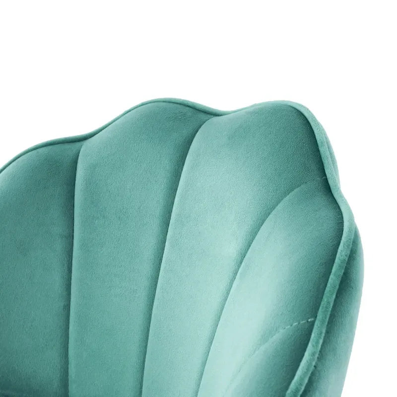 Tabourets de bar en velours motif coquillage, lot de 2, chaises hauteur comptoir avec pieds en métal, chaises d'îlot de cuisine rembourrées avec repose-pieds