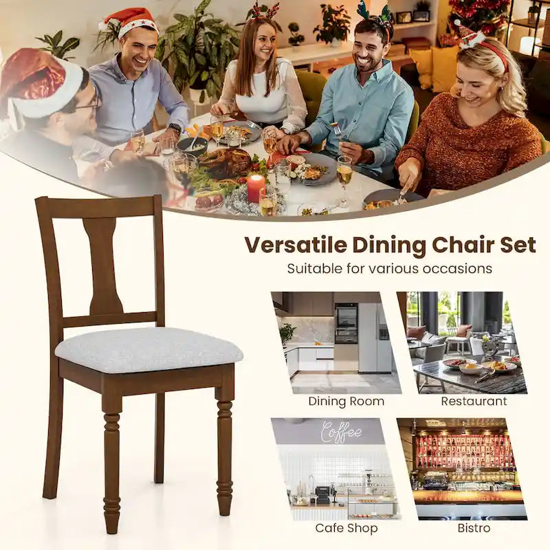 Ensemble de 4 chaises de salle à manger en bois rembourrées avec espace de rangement sous l'assise