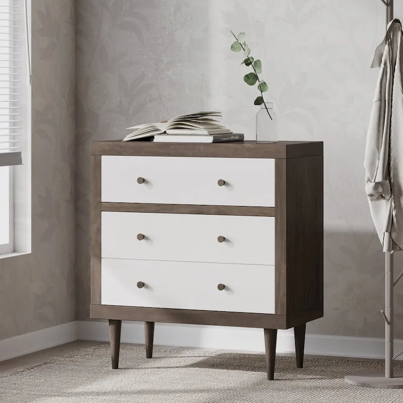Commode moderne du milieu du siècle à 3 tiroirs
