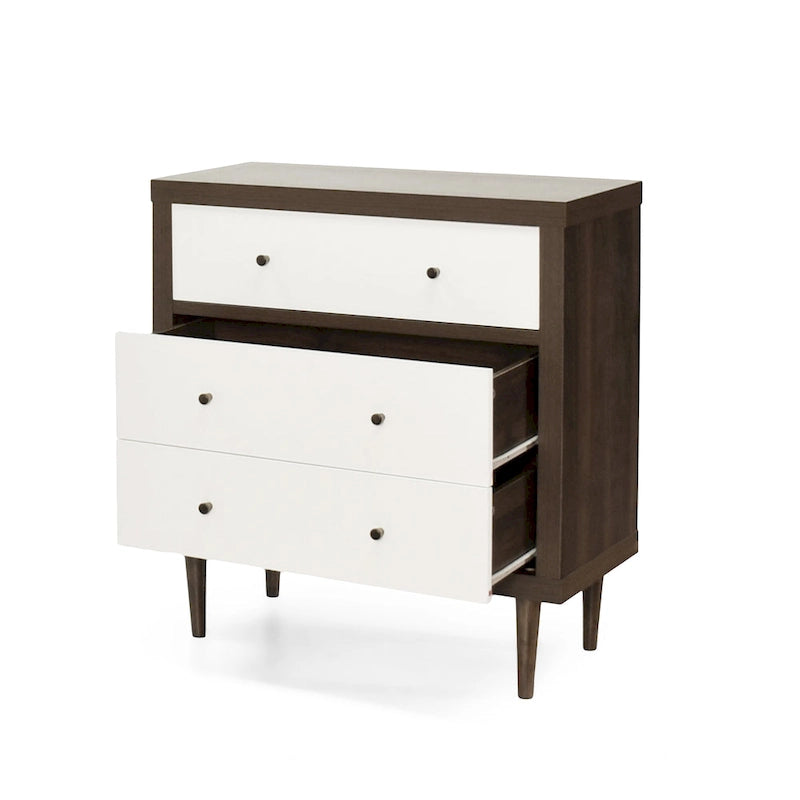 Commode moderne du milieu du siècle à 3 tiroirs
