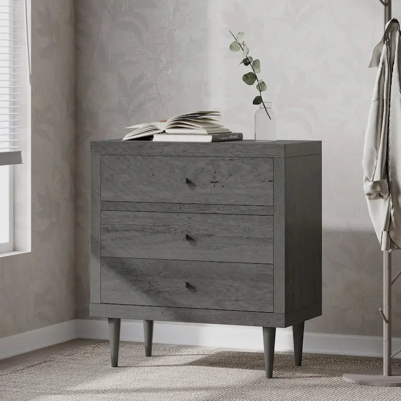 Commode moderne du milieu du siècle à 3 tiroirs