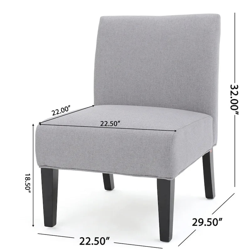 Fauteuil d'appoint en tissu moderne - 22,50 L x 29,50 l x 32,00 H