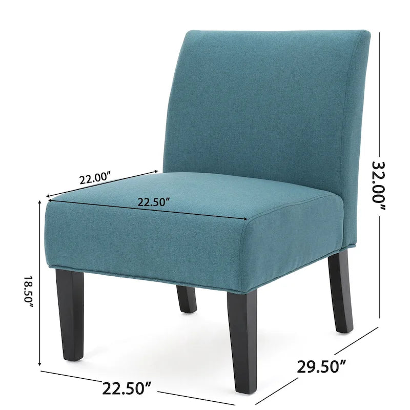 Fauteuil d'appoint en tissu moderne - 22,50 L x 29,50 l x 32,00 H