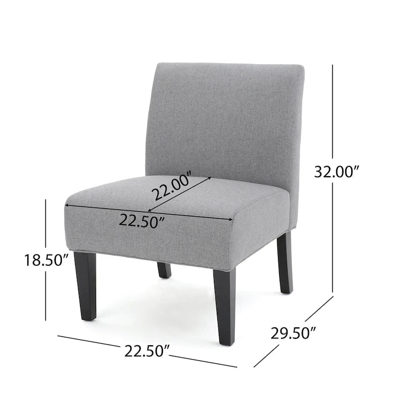 Fauteuil d'appoint en tissu moderne - 22,50 L x 29,50 l x 32,00 H