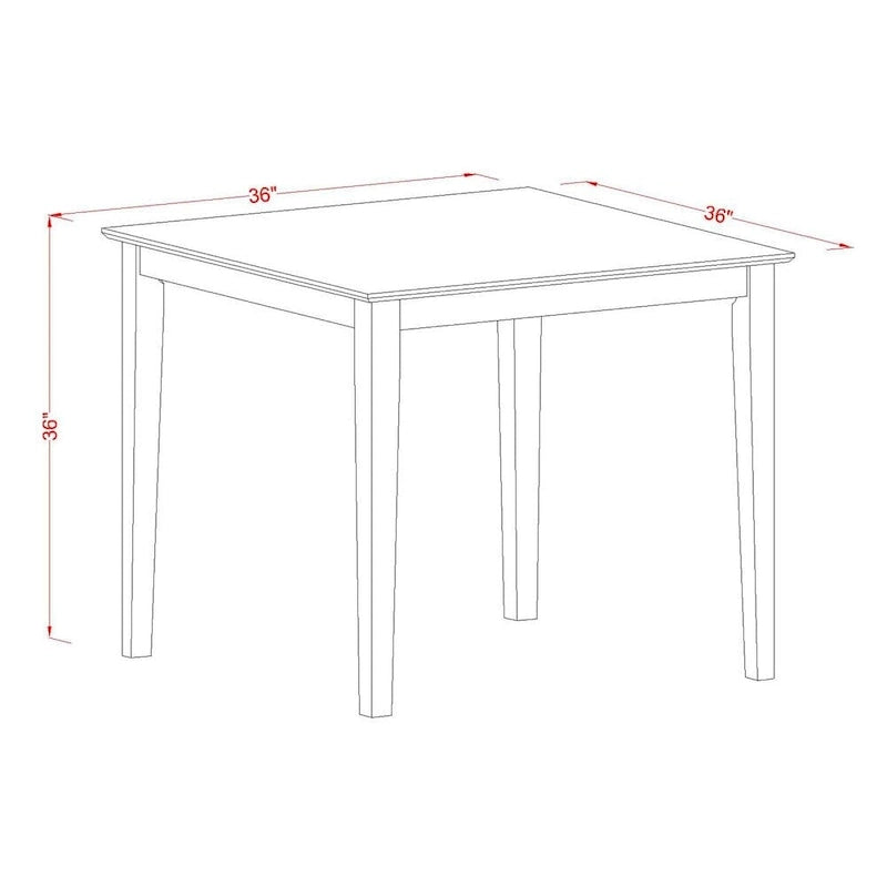 Table haute carrée de bar pour petits espaces (finitions disponibles)