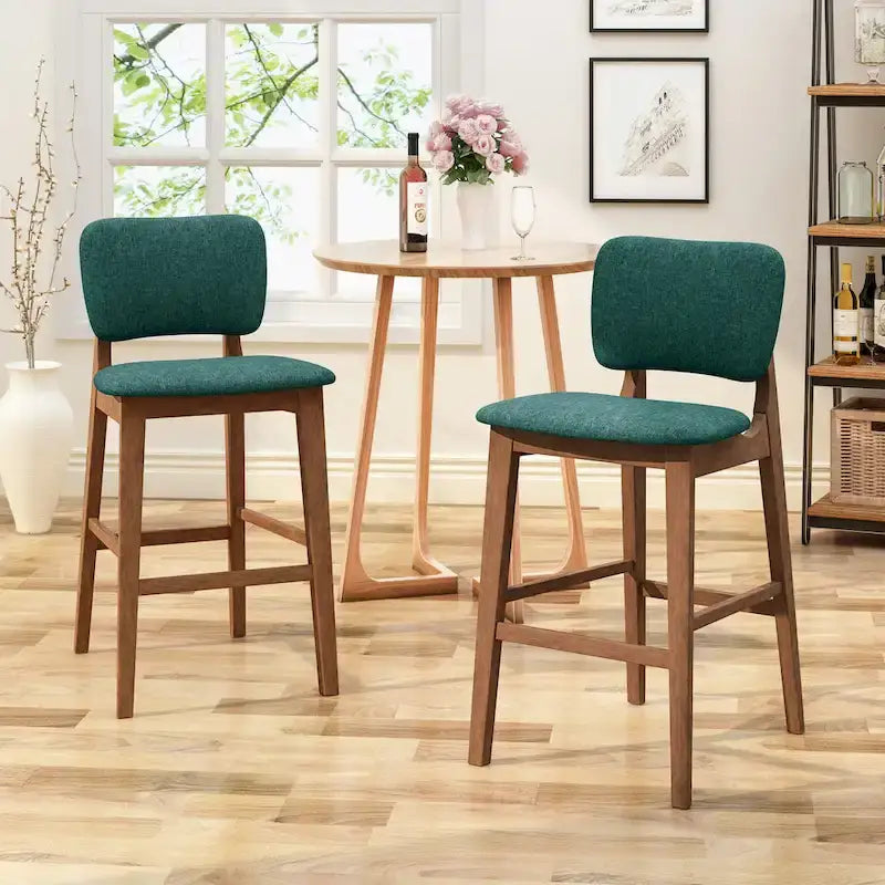 Chaises de bar en bois avec assise rembourrée de 106,7 cm (lot de 2)