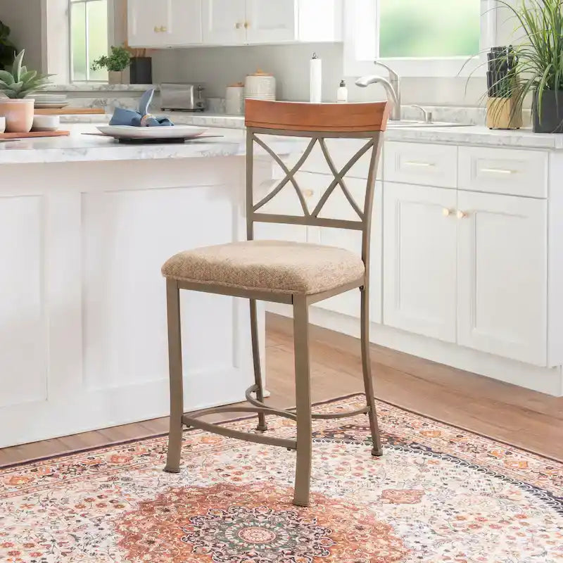 Tabouret de comptoir individuel marron