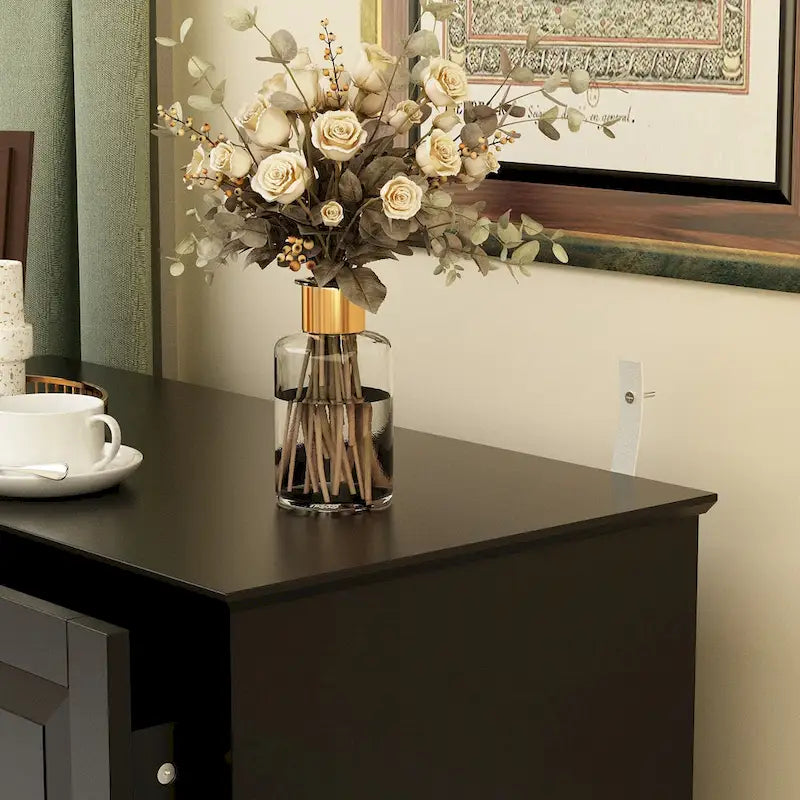 Table de chevet, commode à 5 tiroirs, armoire de rangement haute