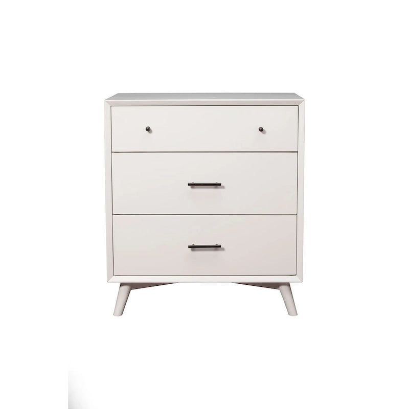 Petite commode en bois à 3 tiroirs, esprit Mid-century