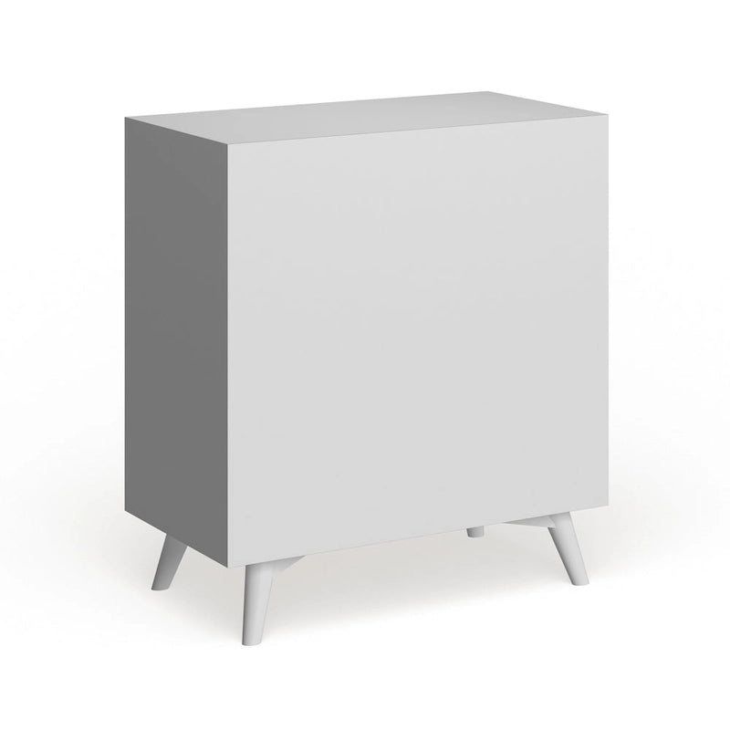 Petite commode en bois à 3 tiroirs, esprit Mid-century