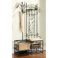 Copper Grove Foxtail Coat Rack and Bench with Storage