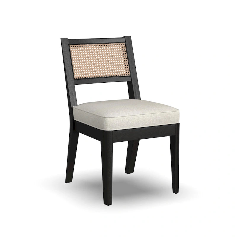 Ensemble de salle à manger rectangulaire en bois noir - 66 x 30 x 36