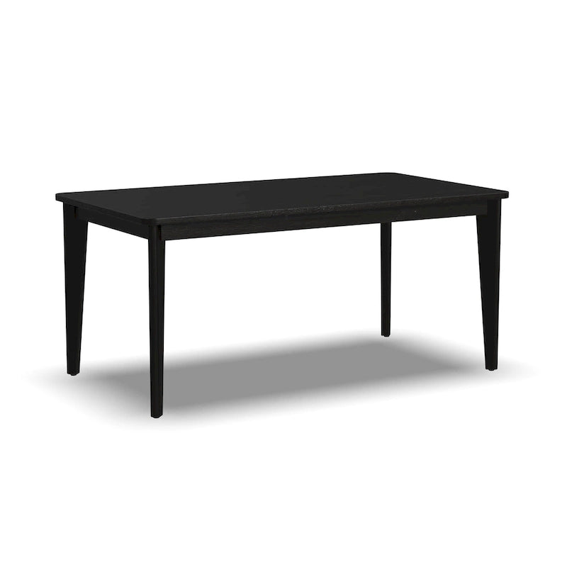 Ensemble de salle à manger rectangulaire en bois noir - 66 x 30 x 36