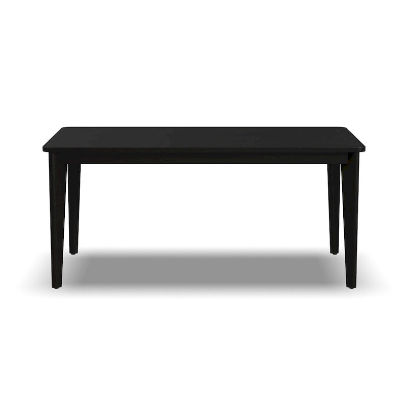 Ensemble de salle à manger rectangulaire en bois noir - 66 x 30 x 36