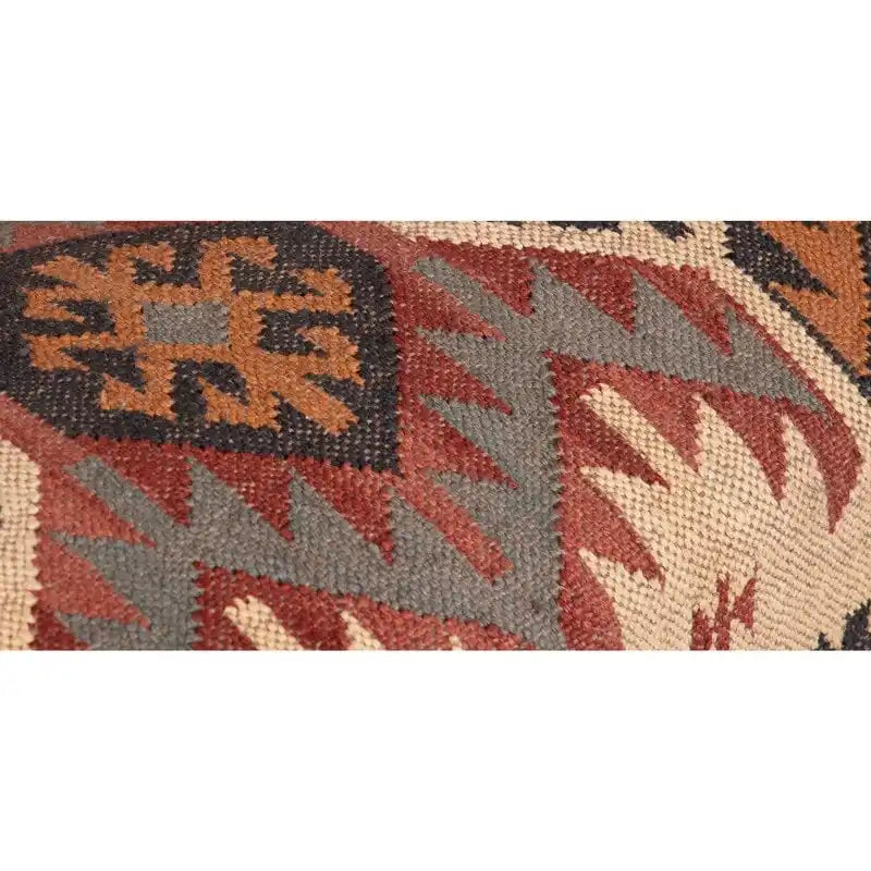 Banc en bois tapissé de Kilim fait main (Inde) - 122 L x 41 l x 46 H