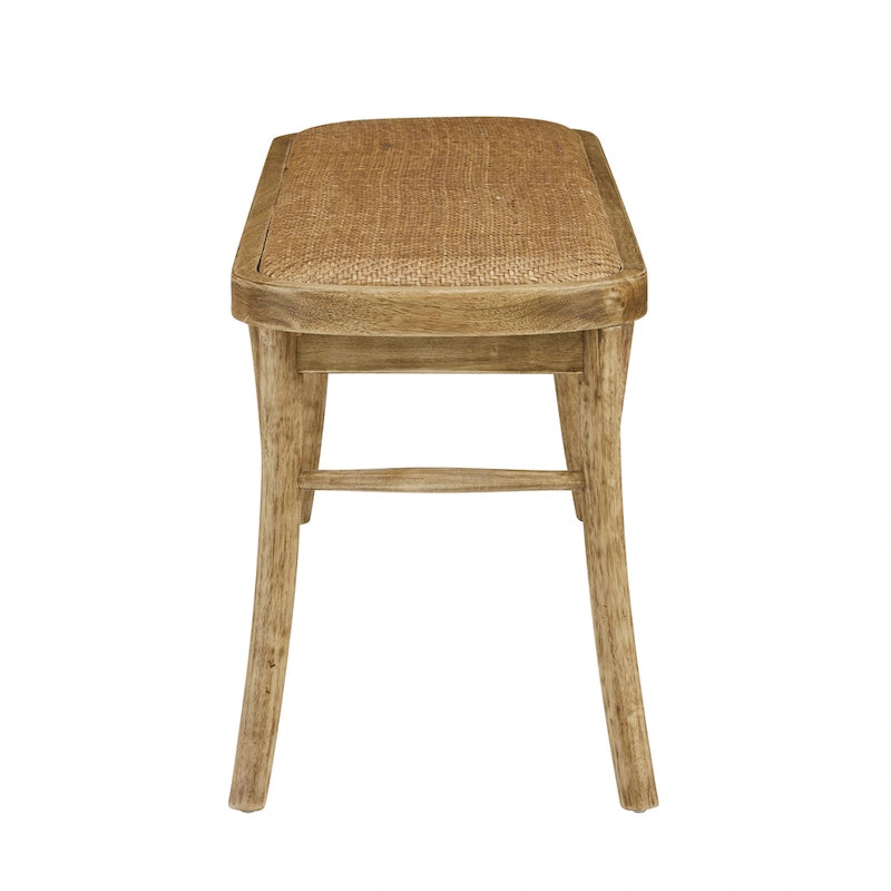 Banc de salle à manger en rotin courbé