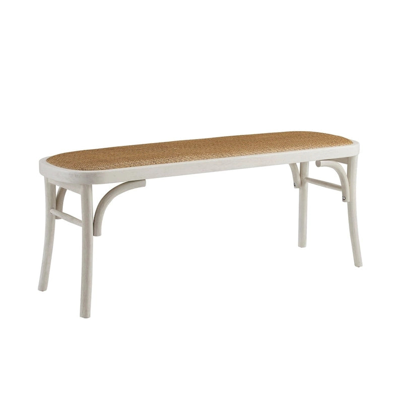 Banc de salle à manger en rotin courbé