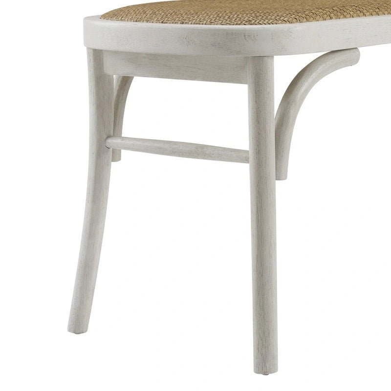 Banc de salle à manger en rotin courbé