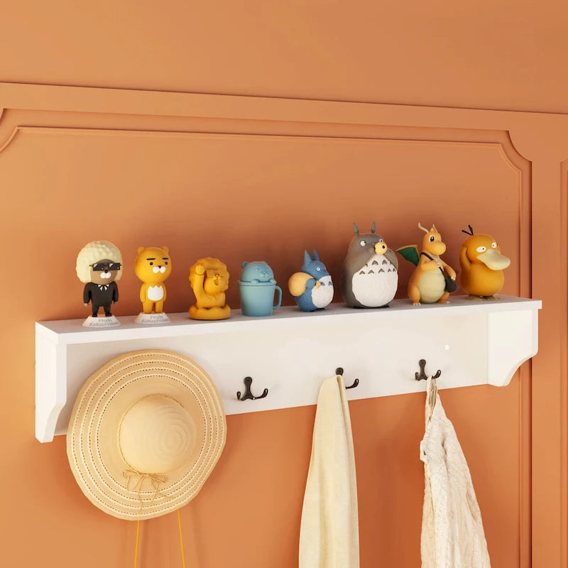 Banc de rangement d'entrée, porte-manteau et organiseur de placard 3-en-1
