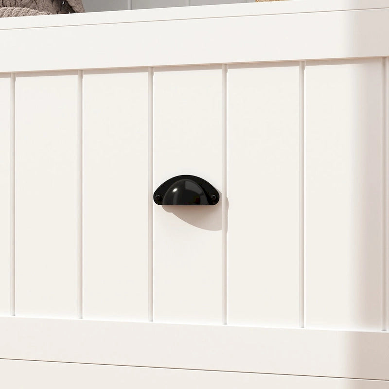 Banc de rangement d'entrée, porte-manteau et organiseur de placard 3-en-1