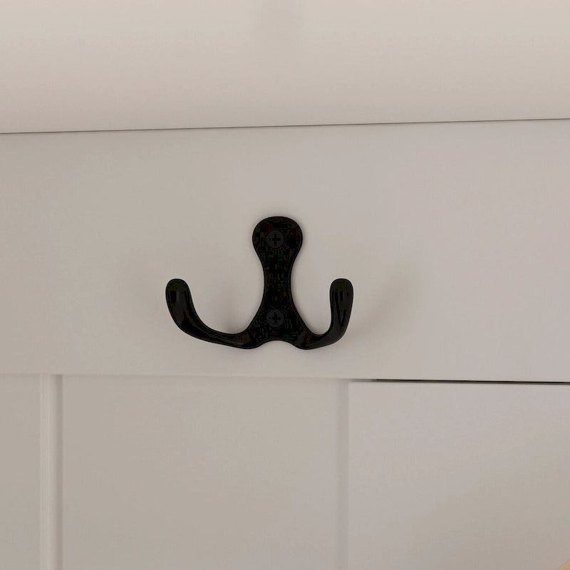 Banc de rangement d'entrée, porte-manteau et organiseur de placard 3-en-1