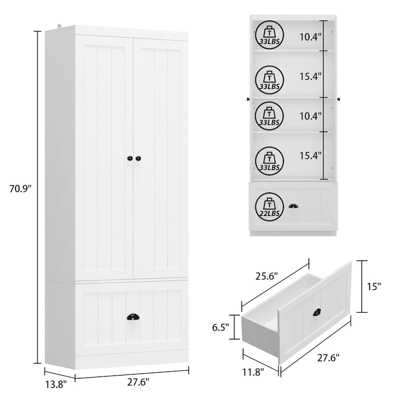 Banc de rangement d'entrée, porte-manteau et organiseur de placard 3-en-1