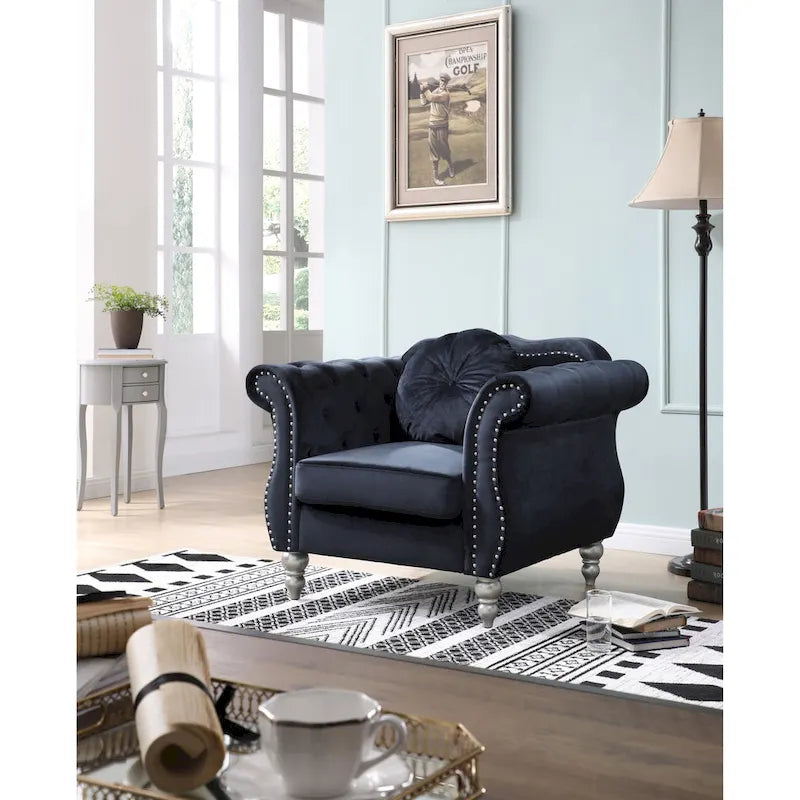 Fauteuil en velours