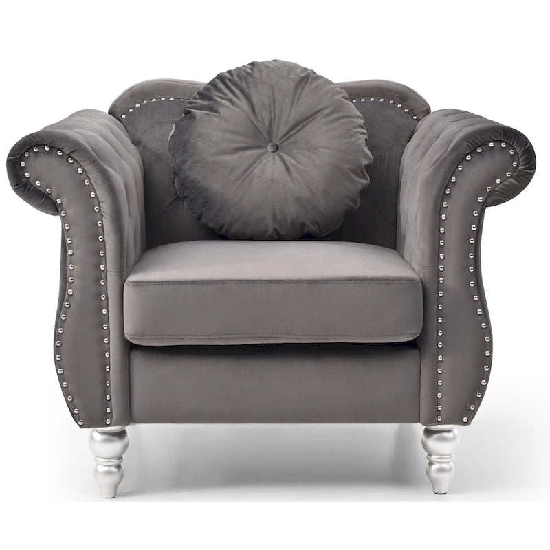 Fauteuil en velours