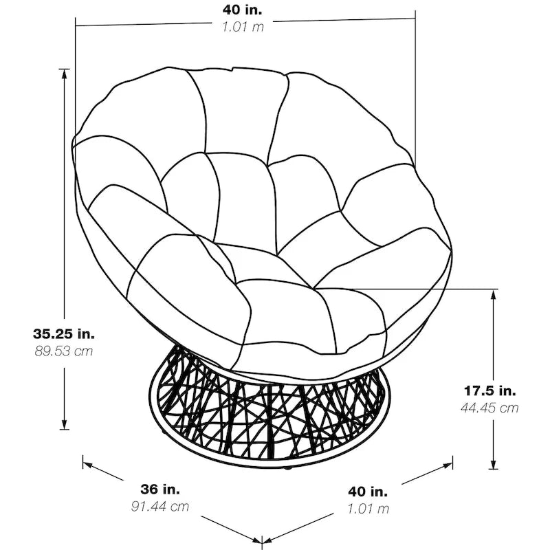 Fauteuil Papasan en osier tressé