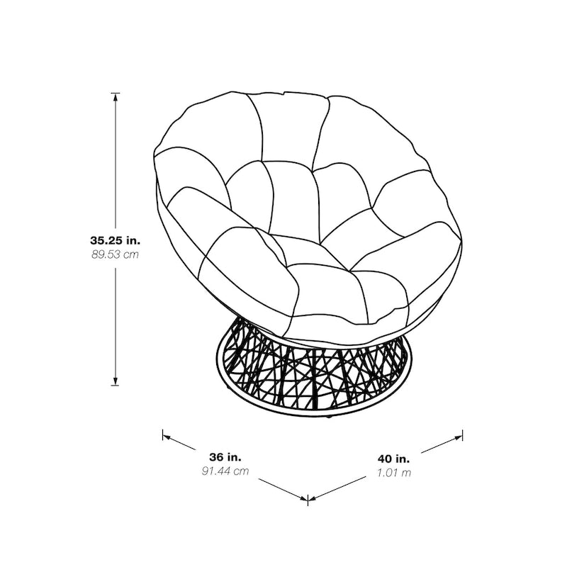 Fauteuil Papasan en osier tressé
