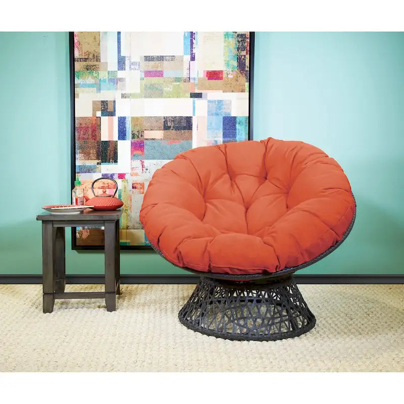 Fauteuil Papasan en osier tressé