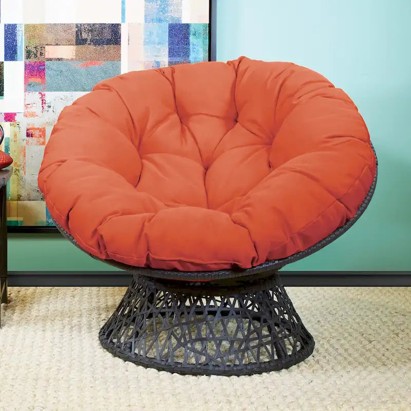 Fauteuil Papasan en osier tressé