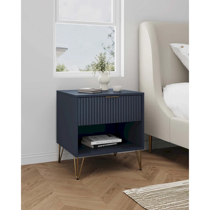 Table de chevet Mid-Century avec 1 tiroir