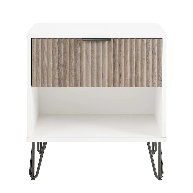 Table de chevet Mid-Century avec 1 tiroir