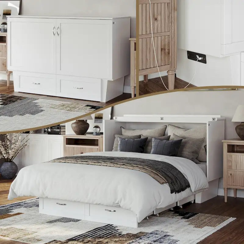 Lit escamotable Queen avec matelas