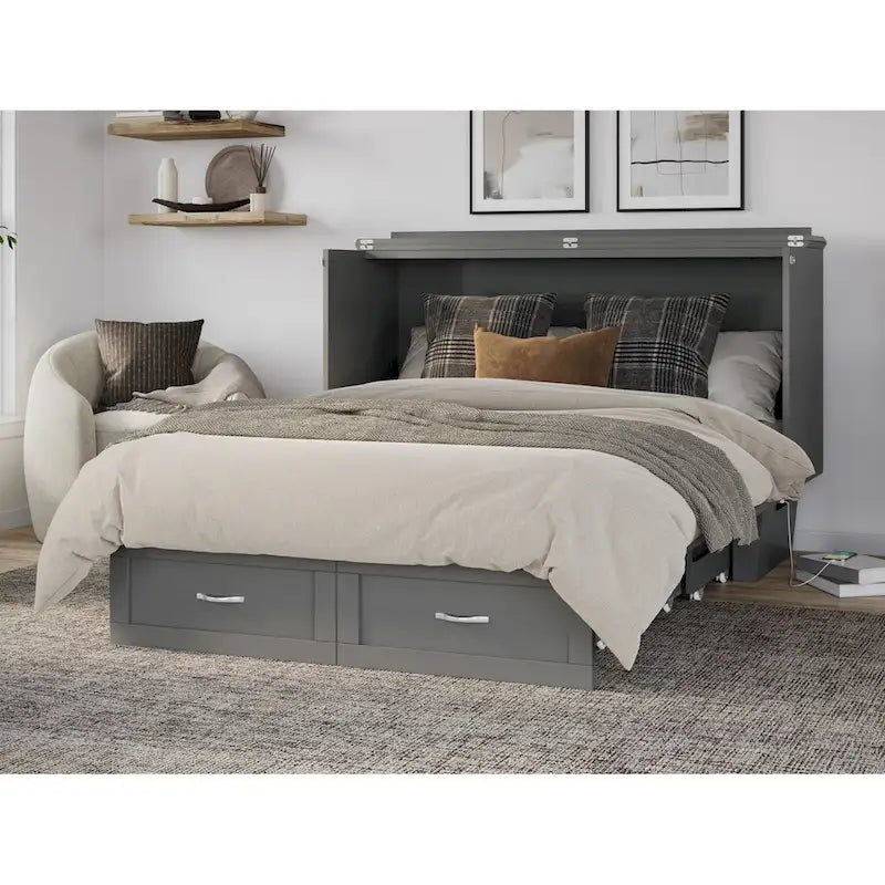 Lit escamotable Queen avec matelas