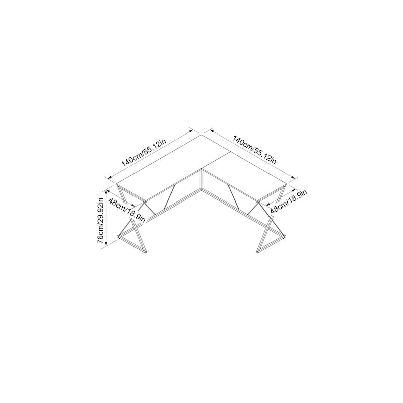 Bureau d'angle en L
