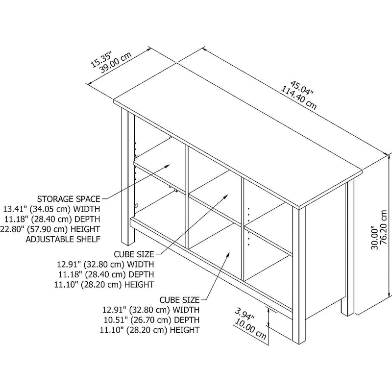 Organisateur et rangement bibliothèque 6 cubes