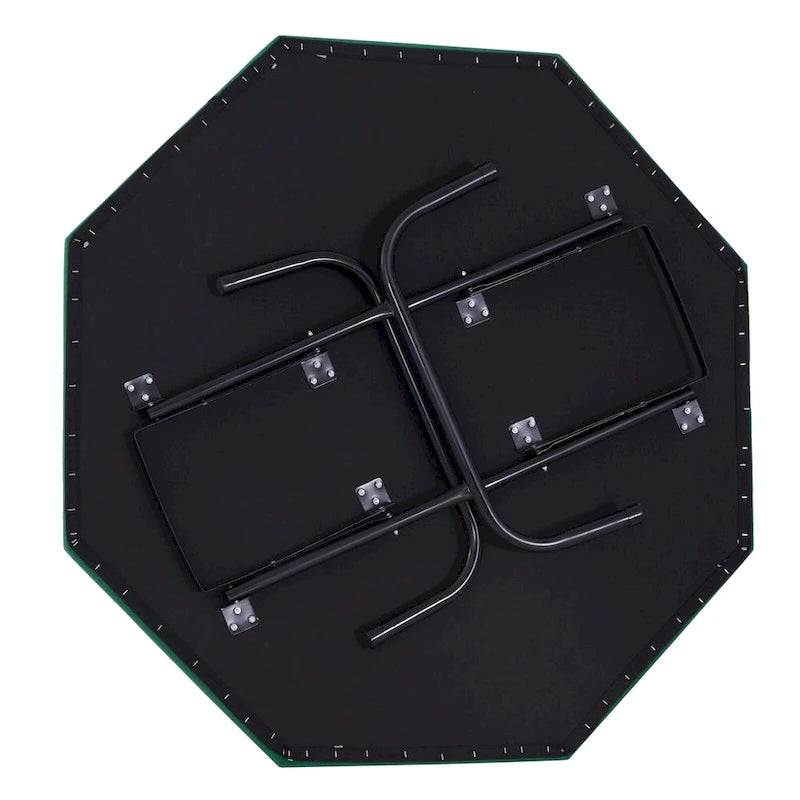 Table de poker octogonale pliable 48 po pour 8 personnes avec porte-gobelets