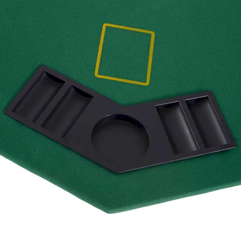 Table de poker octogonale pliable 48 po pour 8 personnes avec porte-gobelets
