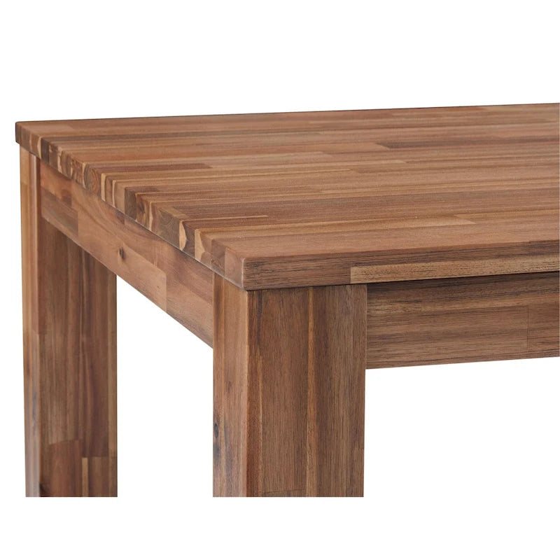 Table de salle à manger rectangulaire de 75 po avec pieds carrés