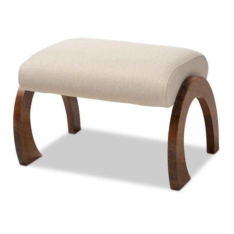 Ottoman contemporain rembourré en tissu