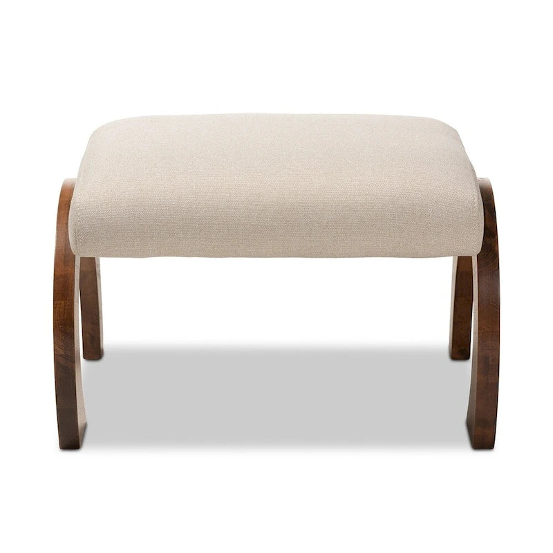 Ottoman contemporain rembourré en tissu