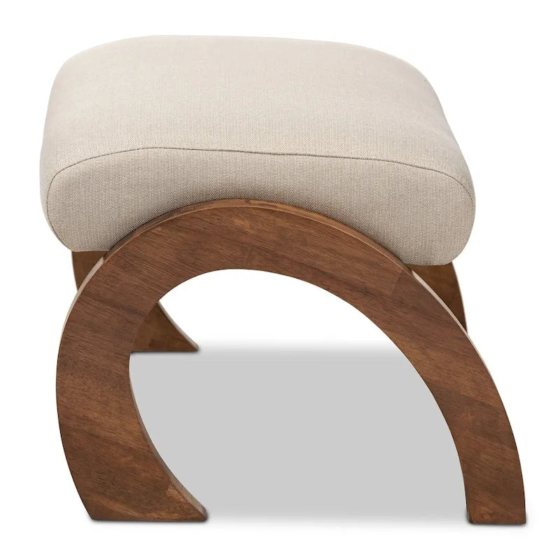 Ottoman contemporain rembourré en tissu