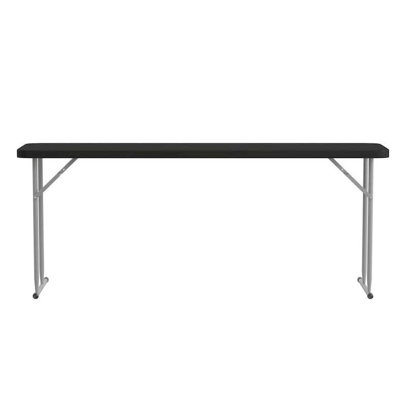 Table de formation pliante rectangulaire en plastique blanc imitation granit de 1,8 m