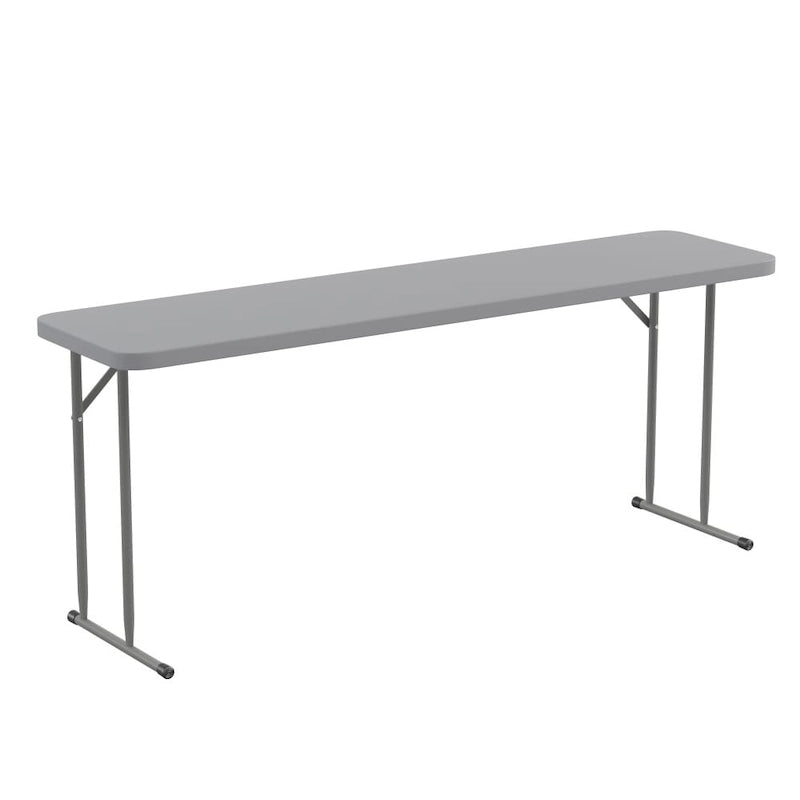 Table de formation pliante rectangulaire en plastique blanc imitation granit de 1,8 m
